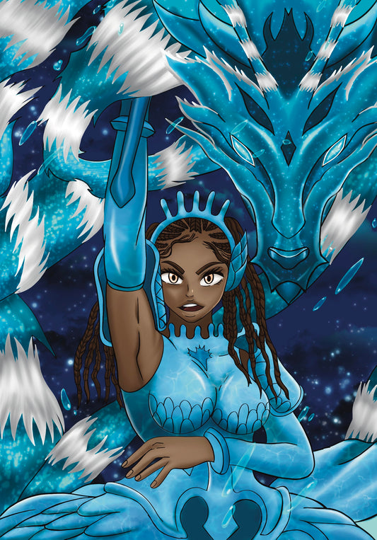 Melanin Water Girl Print